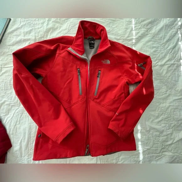 Red Northface warm jacket